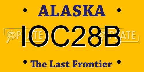 IOC28B Alaska License Plate