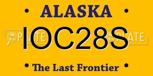 IOC28S Alaska License Plate