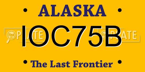IOC75B Alaska License Plate