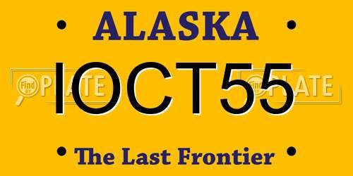 IOCT55 Alaska License Plate