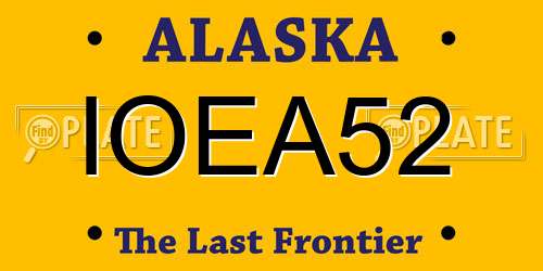IOEA52 Alaska License Plate