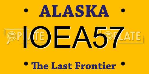 IOEA57 Alaska License Plate