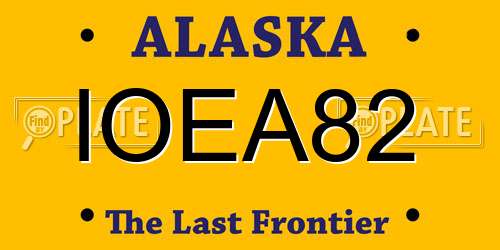 IOEA82 Alaska License Plate