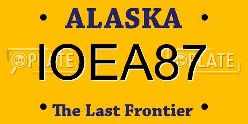 IOEA87 Alaska License Plate