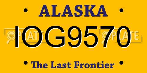 IOG9570 Alaska License Plate