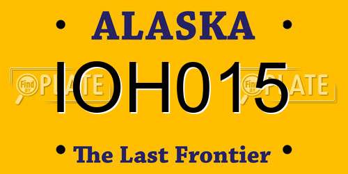 IOH015 Alaska License Plate