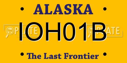 IOH01B Alaska License Plate