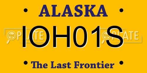 IOH01S Alaska License Plate