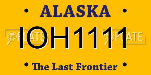 IOH1111 Alaska License Plate