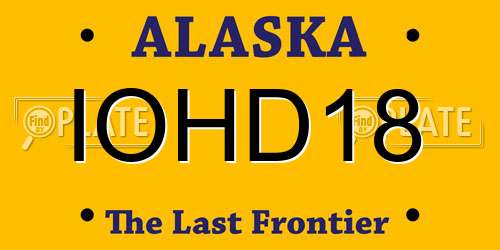 IOHD18 Alaska License Plate