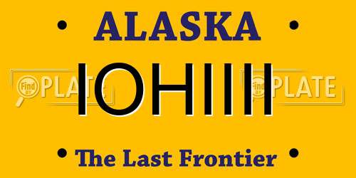 IOHIIII Alaska License Plate