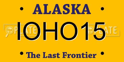 IOHO15 Alaska License Plate