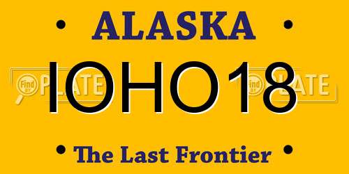 IOHO18 Alaska License Plate