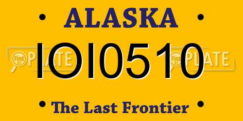 IOI0510 Alaska License Plate