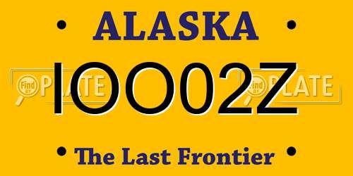 IOO02Z Alaska License Plate
