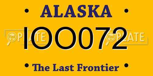 IOO072 Alaska License Plate