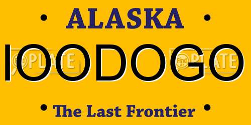 IOODOGO Alaska License Plate