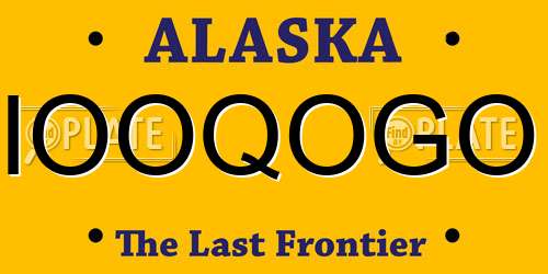 IOOQOGO Alaska License Plate