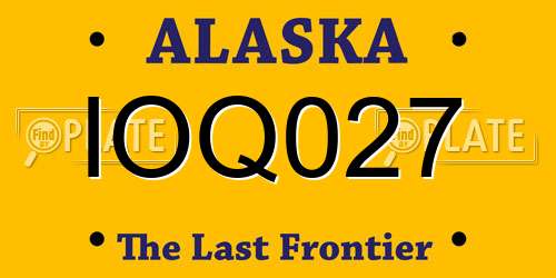 IOQ027 Alaska License Plate