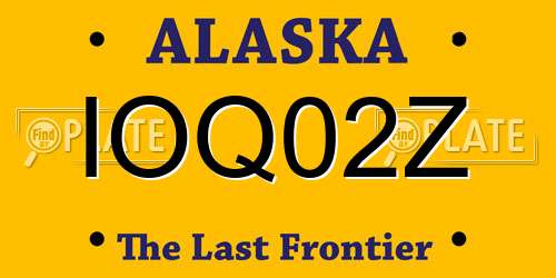 IOQ02Z Alaska License Plate