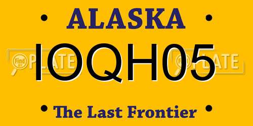 IOQH05 Alaska License Plate