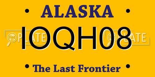 IOQH08 Alaska License Plate