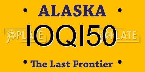 IOQI50 Alaska License Plate