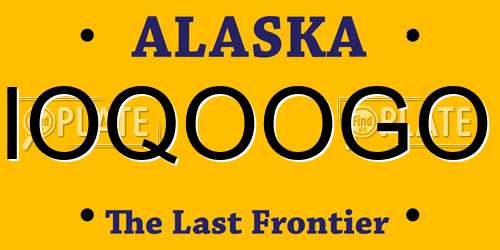 IOQOOGO Alaska License Plate
