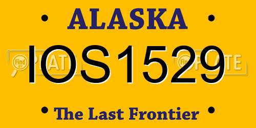 IOS1529 Alaska License Plate