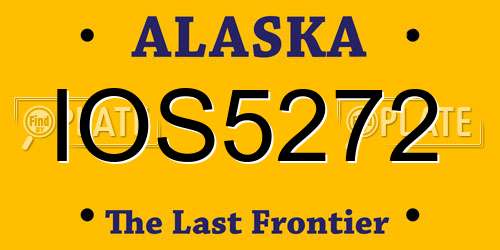 IOS5272 Alaska License Plate