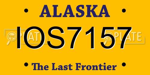 IOS7157 Alaska License Plate