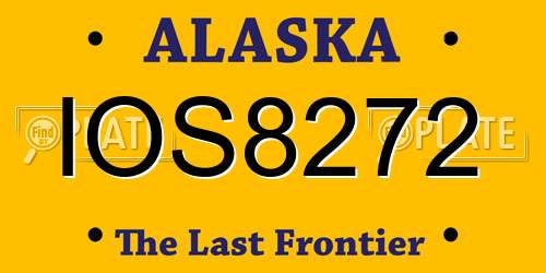 IOS8272 Alaska License Plate