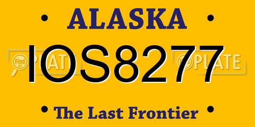 IOS8277 Alaska License Plate