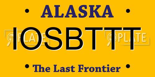 IOSBTTT Alaska License Plate