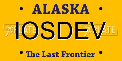 IOSDEV Alaska License Plate