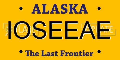 IOSEEAE Alaska License Plate