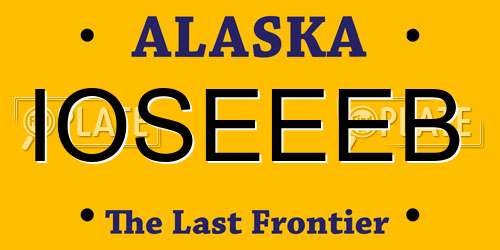 IOSEEEB Alaska License Plate