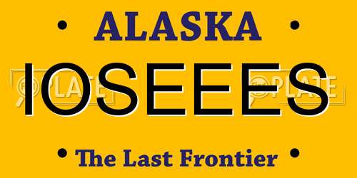 IOSEEES Alaska License Plate