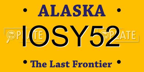 IOSY52 Alaska License Plate
