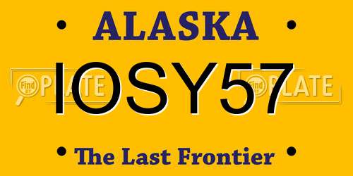 IOSY57 Alaska License Plate