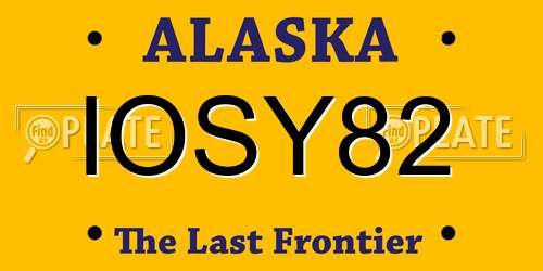 IOSY82 Alaska License Plate