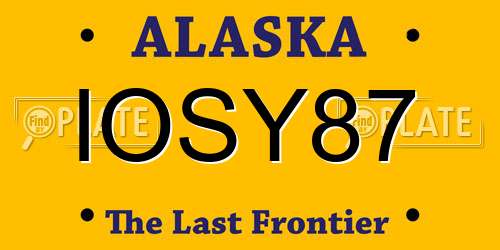 IOSY87 Alaska License Plate