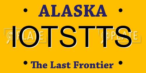 IOTSTTS Alaska License Plate