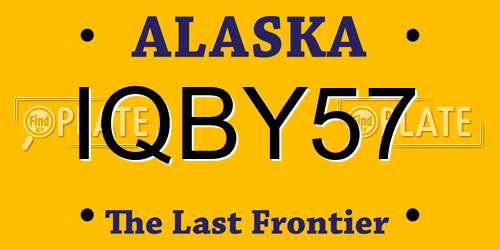 IQBY57 Alaska License Plate