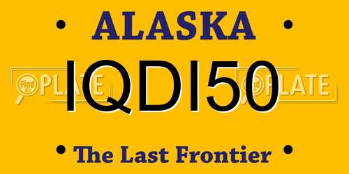 IQDI50 Alaska License Plate