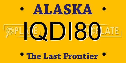 IQDI80 Alaska License Plate