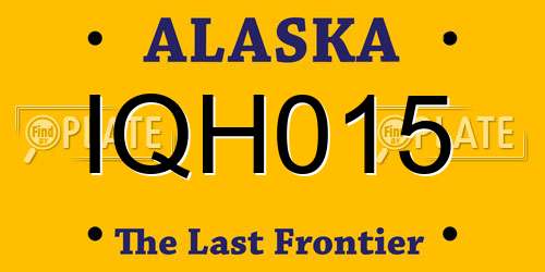 IQH015 Alaska License Plate