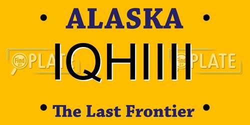 IQHIIII Alaska License Plate
