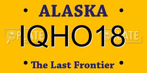 IQHO18 Alaska License Plate