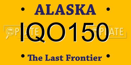 IQO150 Alaska License Plate